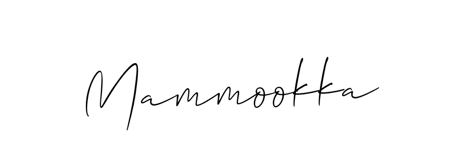 Use a signature maker to create a handwritten signature online. With this signature software, you can design (Allison_Script) your own signature for name Mammookka. Mammookka signature style 2 images and pictures png