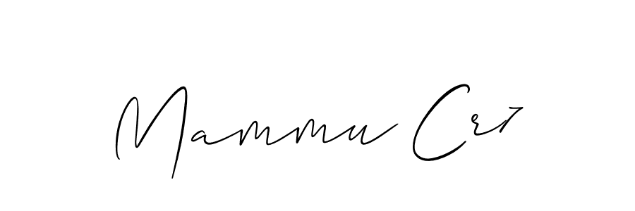 Make a beautiful signature design for name Mammu Cr7. With this signature (Allison_Script) style, you can create a handwritten signature for free. Mammu Cr7 signature style 2 images and pictures png