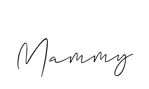 Use a signature maker to create a handwritten signature online. With this signature software, you can design (Allison_Script) your own signature for name Mammy. Mammy signature style 2 images and pictures png