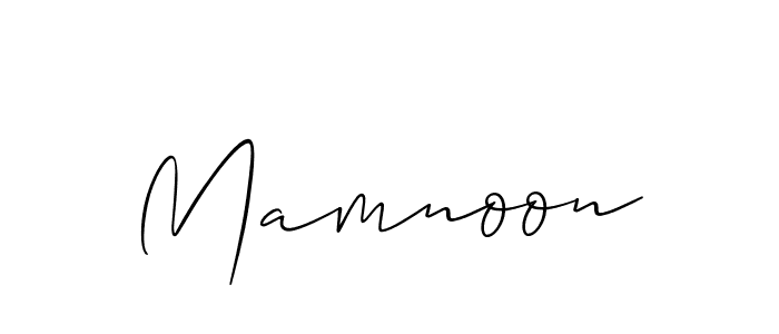 Also we have Mamnoon name is the best signature style. Create professional handwritten signature collection using Allison_Script autograph style. Mamnoon signature style 2 images and pictures png