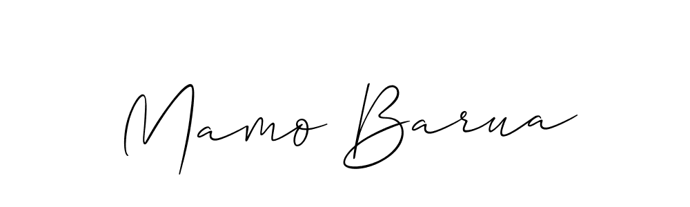 Create a beautiful signature design for name Mamo Barua. With this signature (Allison_Script) fonts, you can make a handwritten signature for free. Mamo Barua signature style 2 images and pictures png