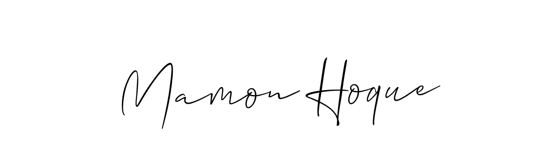 if you are searching for the best signature style for your name Mamon Hoque. so please give up your signature search. here we have designed multiple signature styles  using Allison_Script. Mamon Hoque signature style 2 images and pictures png