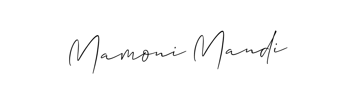 Use a signature maker to create a handwritten signature online. With this signature software, you can design (Allison_Script) your own signature for name Mamoni Mandi. Mamoni Mandi signature style 2 images and pictures png