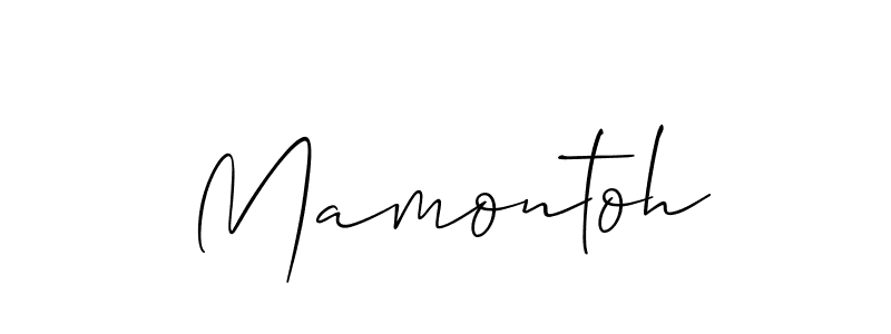 Mamontoh stylish signature style. Best Handwritten Sign (Allison_Script) for my name. Handwritten Signature Collection Ideas for my name Mamontoh. Mamontoh signature style 2 images and pictures png