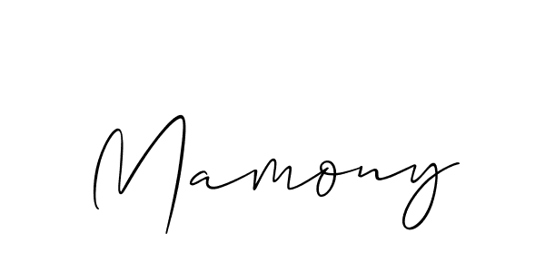 Also we have Mamony name is the best signature style. Create professional handwritten signature collection using Allison_Script autograph style. Mamony signature style 2 images and pictures png