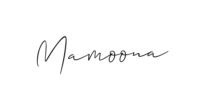 You should practise on your own different ways (Allison_Script) to write your name (Mamoona) in signature. don't let someone else do it for you. Mamoona signature style 2 images and pictures png