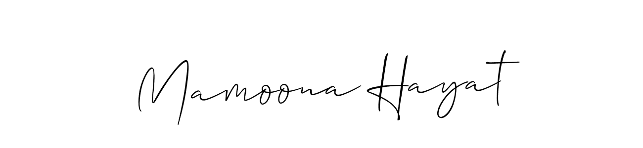 Make a beautiful signature design for name Mamoona Hayat. Use this online signature maker to create a handwritten signature for free. Mamoona Hayat signature style 2 images and pictures png