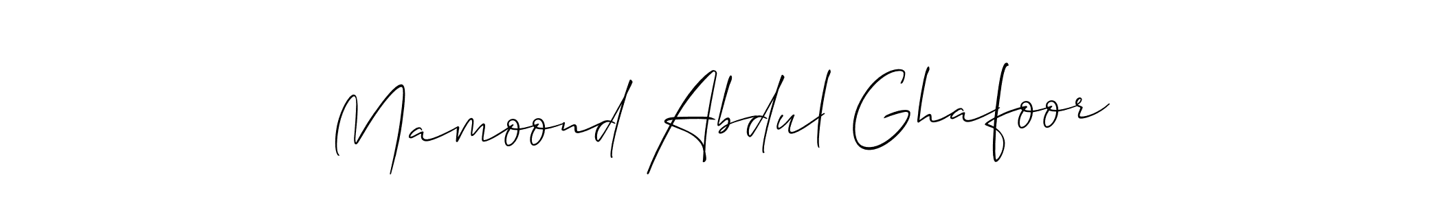 How to make Mamoond Abdul Ghafoor signature? Allison_Script is a professional autograph style. Create handwritten signature for Mamoond Abdul Ghafoor name. Mamoond Abdul Ghafoor signature style 2 images and pictures png