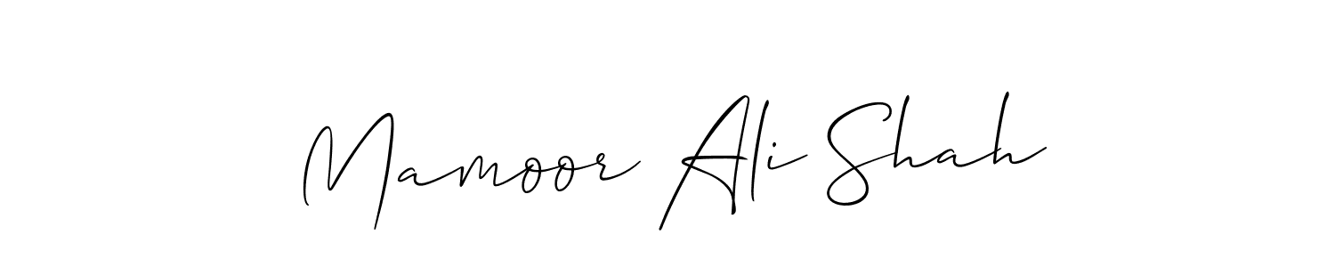 Design your own signature with our free online signature maker. With this signature software, you can create a handwritten (Allison_Script) signature for name Mamoor Ali Shah. Mamoor Ali Shah signature style 2 images and pictures png