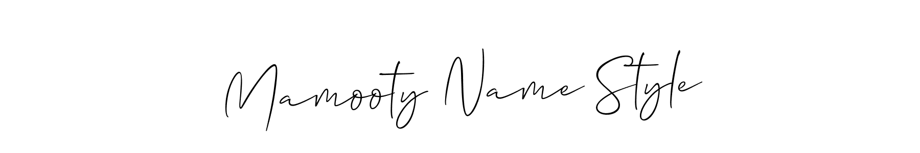 The best way (Allison_Script) to make a short signature is to pick only two or three words in your name. The name Mamooty Name Style include a total of six letters. For converting this name. Mamooty Name Style signature style 2 images and pictures png