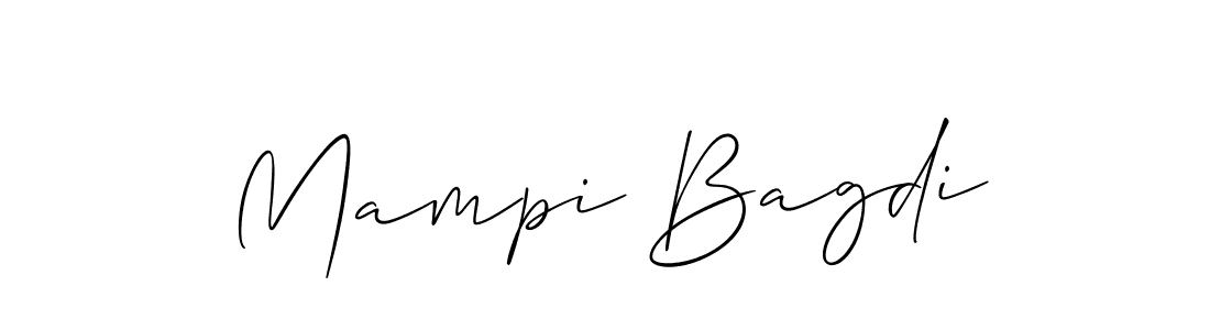 Create a beautiful signature design for name Mampi Bagdi. With this signature (Allison_Script) fonts, you can make a handwritten signature for free. Mampi Bagdi signature style 2 images and pictures png
