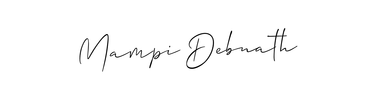 Use a signature maker to create a handwritten signature online. With this signature software, you can design (Allison_Script) your own signature for name Mampi Debnath. Mampi Debnath signature style 2 images and pictures png