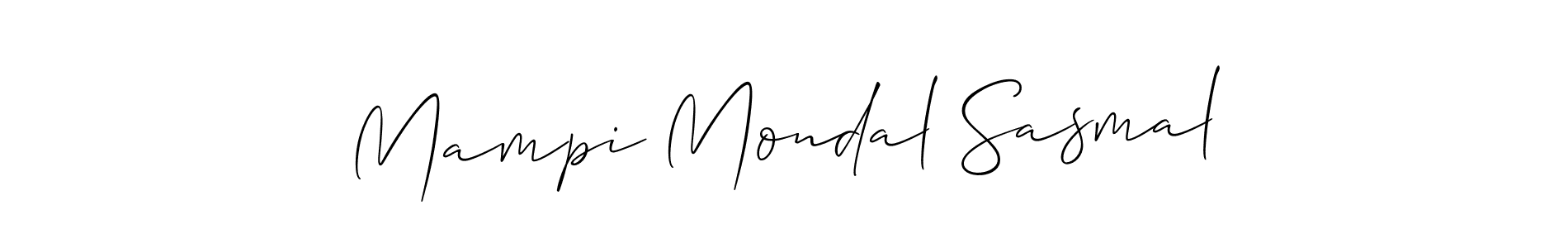 It looks lik you need a new signature style for name Mampi Mondal Sasmal. Design unique handwritten (Allison_Script) signature with our free signature maker in just a few clicks. Mampi Mondal Sasmal signature style 2 images and pictures png