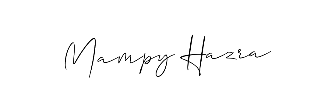 How to make Mampy Hazra name signature. Use Allison_Script style for creating short signs online. This is the latest handwritten sign. Mampy Hazra signature style 2 images and pictures png