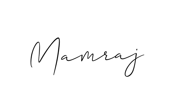 Create a beautiful signature design for name Mamraj. With this signature (Allison_Script) fonts, you can make a handwritten signature for free. Mamraj signature style 2 images and pictures png