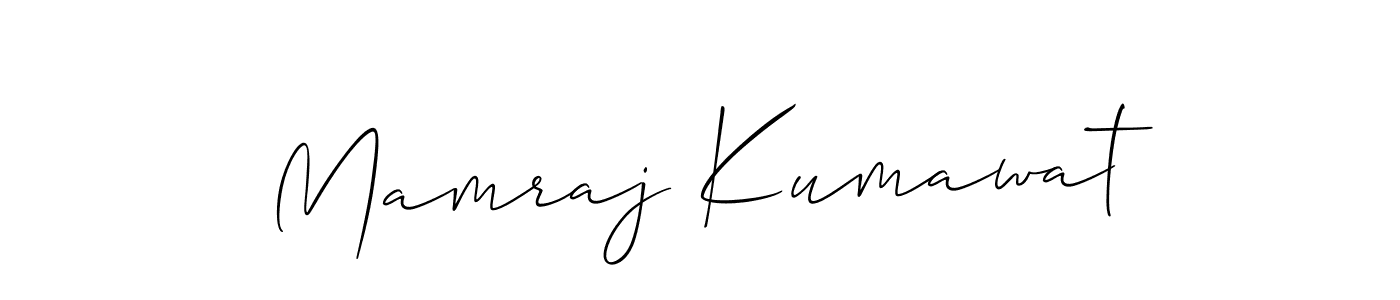 Make a beautiful signature design for name Mamraj Kumawat. With this signature (Allison_Script) style, you can create a handwritten signature for free. Mamraj Kumawat signature style 2 images and pictures png
