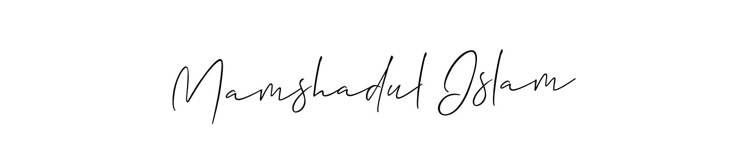 How to Draw Mamshadul Islam signature style? Allison_Script is a latest design signature styles for name Mamshadul Islam. Mamshadul Islam signature style 2 images and pictures png