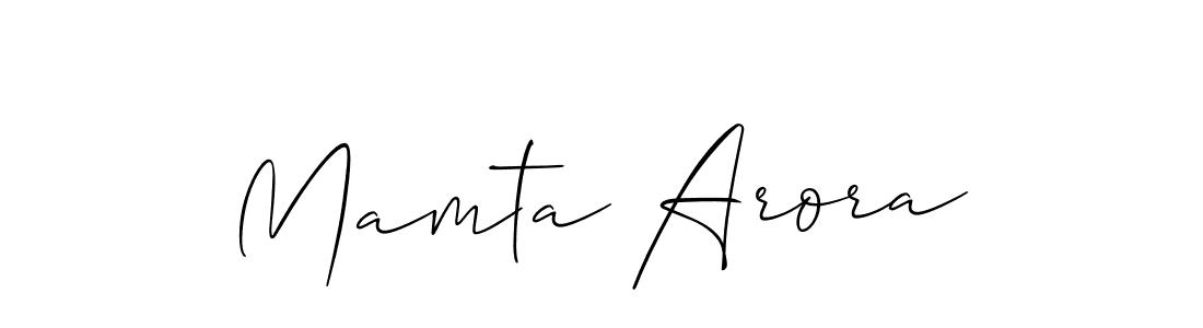 You should practise on your own different ways (Allison_Script) to write your name (Mamta Arora) in signature. don't let someone else do it for you. Mamta Arora signature style 2 images and pictures png