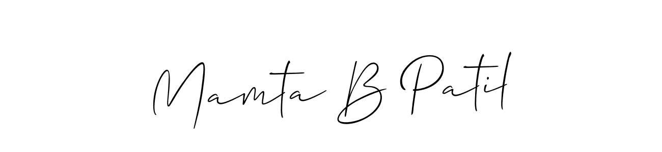 Use a signature maker to create a handwritten signature online. With this signature software, you can design (Allison_Script) your own signature for name Mamta B Patil. Mamta B Patil signature style 2 images and pictures png