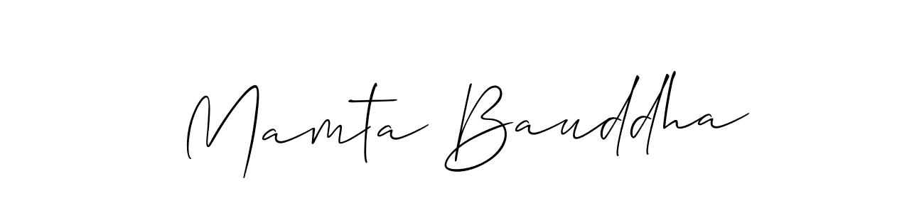 Create a beautiful signature design for name Mamta Bauddha. With this signature (Allison_Script) fonts, you can make a handwritten signature for free. Mamta Bauddha signature style 2 images and pictures png