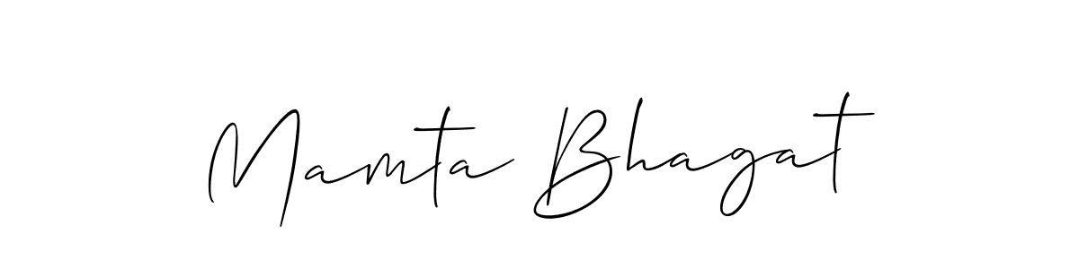 Make a beautiful signature design for name Mamta Bhagat. With this signature (Allison_Script) style, you can create a handwritten signature for free. Mamta Bhagat signature style 2 images and pictures png