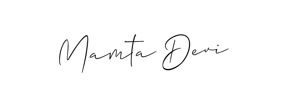 Mamta Devi stylish signature style. Best Handwritten Sign (Allison_Script) for my name. Handwritten Signature Collection Ideas for my name Mamta Devi. Mamta Devi signature style 2 images and pictures png