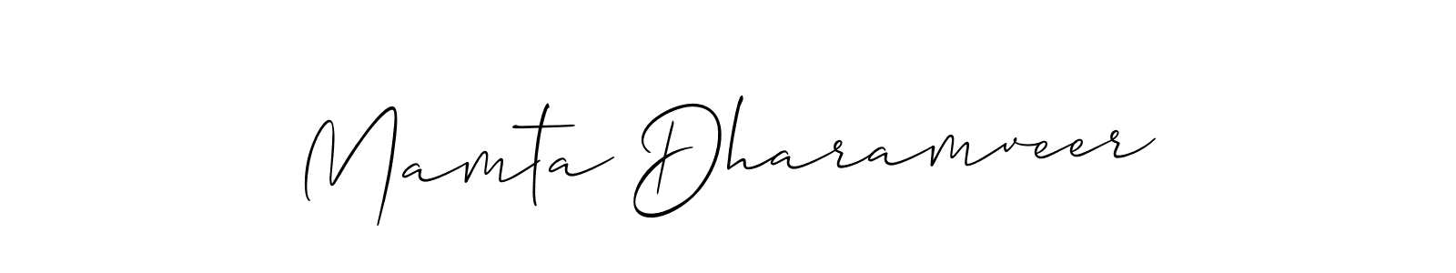 Also You can easily find your signature by using the search form. We will create Mamta Dharamveer name handwritten signature images for you free of cost using Allison_Script sign style. Mamta Dharamveer signature style 2 images and pictures png