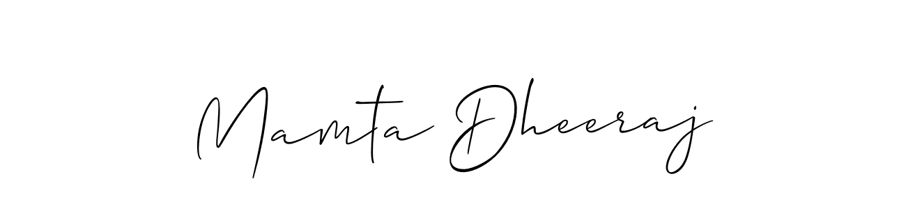 Similarly Allison_Script is the best handwritten signature design. Signature creator online .You can use it as an online autograph creator for name Mamta Dheeraj. Mamta Dheeraj signature style 2 images and pictures png