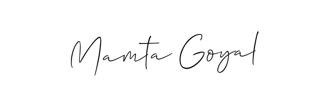 Also we have Mamta Goyal name is the best signature style. Create professional handwritten signature collection using Allison_Script autograph style. Mamta Goyal signature style 2 images and pictures png