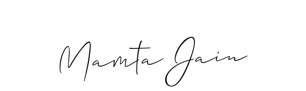 You should practise on your own different ways (Allison_Script) to write your name (Mamta Jain) in signature. don't let someone else do it for you. Mamta Jain signature style 2 images and pictures png