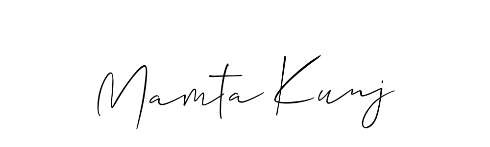 Make a short Mamta Kunj signature style. Manage your documents anywhere anytime using Allison_Script. Create and add eSignatures, submit forms, share and send files easily. Mamta Kunj signature style 2 images and pictures png