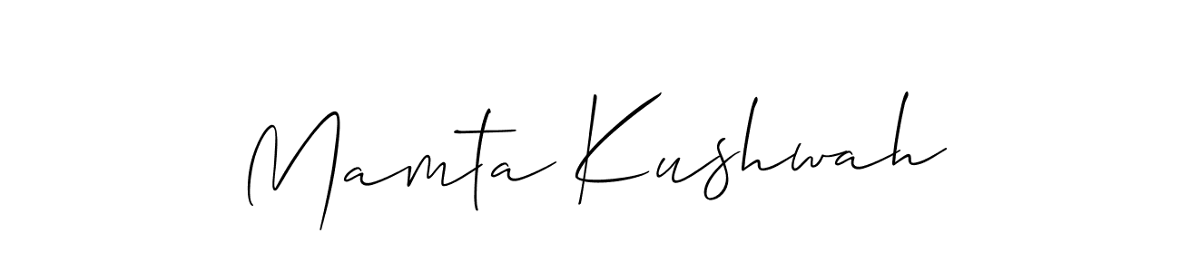 Use a signature maker to create a handwritten signature online. With this signature software, you can design (Allison_Script) your own signature for name Mamta Kushwah. Mamta Kushwah signature style 2 images and pictures png