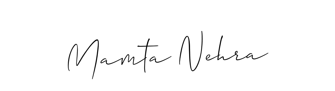 Use a signature maker to create a handwritten signature online. With this signature software, you can design (Allison_Script) your own signature for name Mamta Nehra. Mamta Nehra signature style 2 images and pictures png