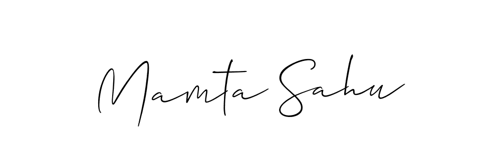 Create a beautiful signature design for name Mamta Sahu. With this signature (Allison_Script) fonts, you can make a handwritten signature for free. Mamta Sahu signature style 2 images and pictures png