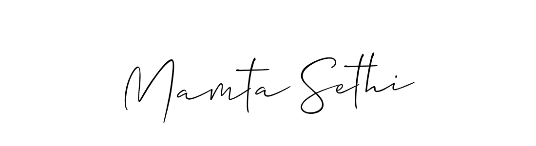 Once you've used our free online signature maker to create your best signature Allison_Script style, it's time to enjoy all of the benefits that Mamta Sethi name signing documents. Mamta Sethi signature style 2 images and pictures png