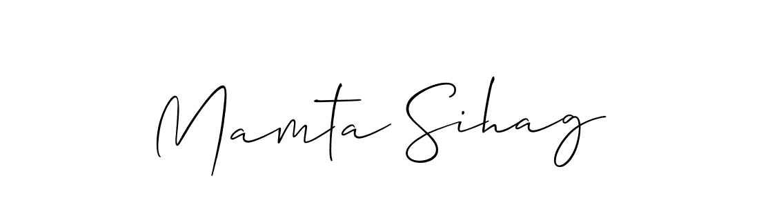 Design your own signature with our free online signature maker. With this signature software, you can create a handwritten (Allison_Script) signature for name Mamta Sihag. Mamta Sihag signature style 2 images and pictures png