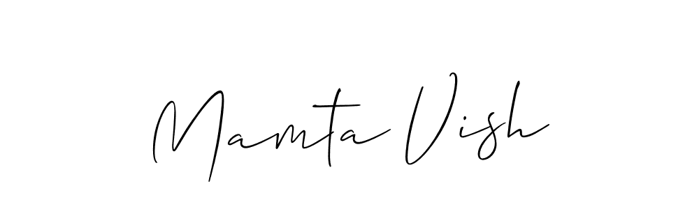 Mamta Vish stylish signature style. Best Handwritten Sign (Allison_Script) for my name. Handwritten Signature Collection Ideas for my name Mamta Vish. Mamta Vish signature style 2 images and pictures png