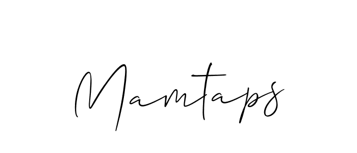 Make a beautiful signature design for name Mamtaps. With this signature (Allison_Script) style, you can create a handwritten signature for free. Mamtaps signature style 2 images and pictures png
