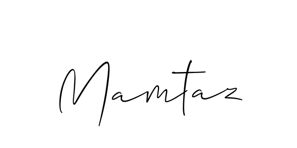 Make a beautiful signature design for name Mamtaz. With this signature (Allison_Script) style, you can create a handwritten signature for free. Mamtaz signature style 2 images and pictures png