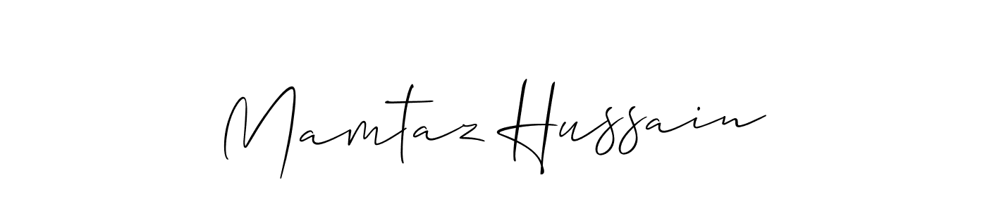 You should practise on your own different ways (Allison_Script) to write your name (Mamtaz Hussain) in signature. don't let someone else do it for you. Mamtaz Hussain signature style 2 images and pictures png