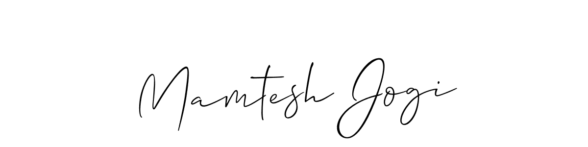 Design your own signature with our free online signature maker. With this signature software, you can create a handwritten (Allison_Script) signature for name Mamtesh Jogi. Mamtesh Jogi signature style 2 images and pictures png