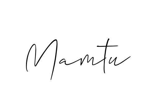 How to make Mamtu signature? Allison_Script is a professional autograph style. Create handwritten signature for Mamtu name. Mamtu signature style 2 images and pictures png