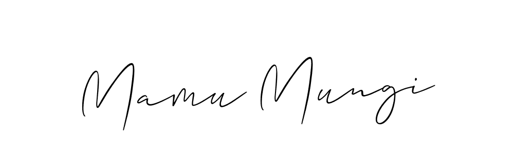 You should practise on your own different ways (Allison_Script) to write your name (Mamu Mungi) in signature. don't let someone else do it for you. Mamu Mungi signature style 2 images and pictures png