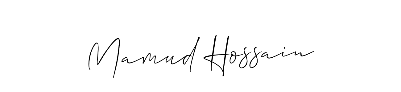 You should practise on your own different ways (Allison_Script) to write your name (Mamud Hossain) in signature. don't let someone else do it for you. Mamud Hossain signature style 2 images and pictures png