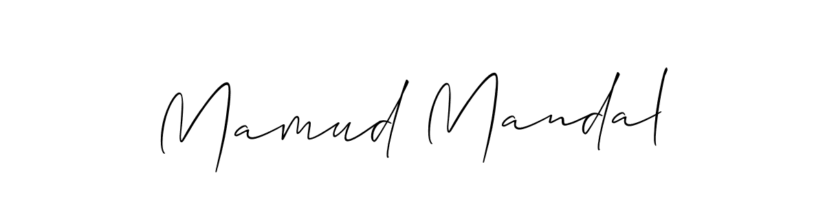 Use a signature maker to create a handwritten signature online. With this signature software, you can design (Allison_Script) your own signature for name Mamud Mandal. Mamud Mandal signature style 2 images and pictures png