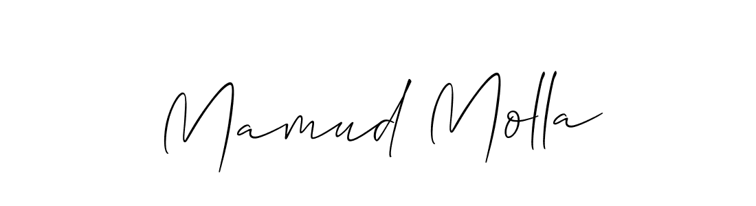 Create a beautiful signature design for name Mamud Molla. With this signature (Allison_Script) fonts, you can make a handwritten signature for free. Mamud Molla signature style 2 images and pictures png