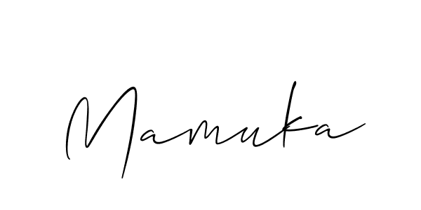 How to make Mamuka name signature. Use Allison_Script style for creating short signs online. This is the latest handwritten sign. Mamuka signature style 2 images and pictures png