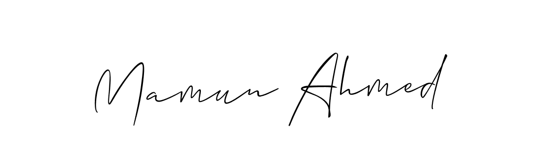 Mamun Ahmed stylish signature style. Best Handwritten Sign (Allison_Script) for my name. Handwritten Signature Collection Ideas for my name Mamun Ahmed. Mamun Ahmed signature style 2 images and pictures png