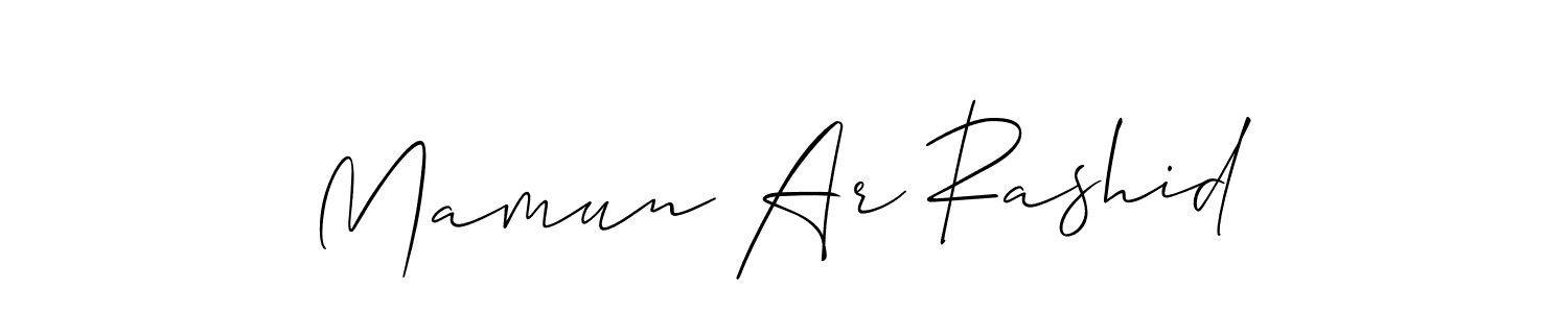 Use a signature maker to create a handwritten signature online. With this signature software, you can design (Allison_Script) your own signature for name Mamun Ar Rashid. Mamun Ar Rashid signature style 2 images and pictures png