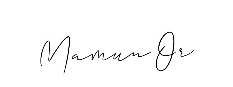 Mamun Or stylish signature style. Best Handwritten Sign (Allison_Script) for my name. Handwritten Signature Collection Ideas for my name Mamun Or. Mamun Or signature style 2 images and pictures png